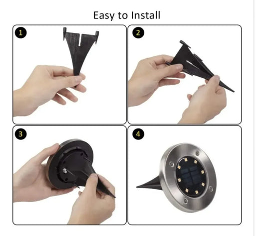 Luz Solar 8 Led tipo estaca exterior